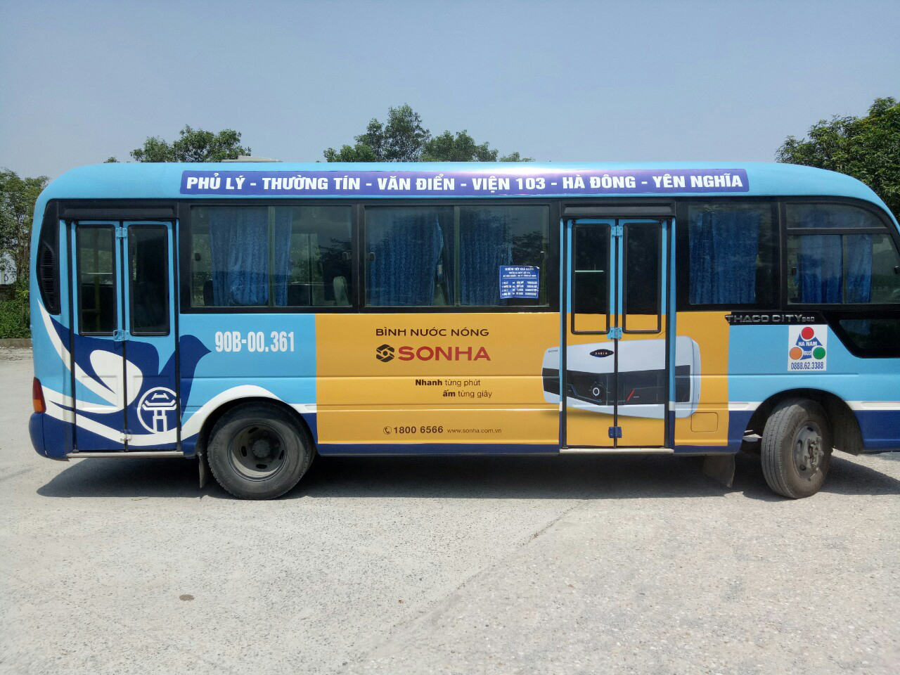 Quảng cáo xe bus tuyến - Xe bus Hà Nam